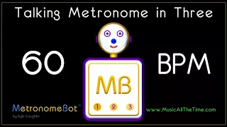 Talking metronome in 3/4 at 60 BPM MetronomeBot