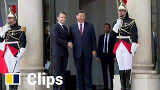 Chinese President Xi Jinping meets French leader Emmanuel Macron at Elysee Palace