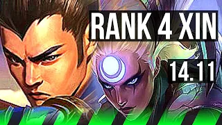 XIN ZHAO vs DIANA (JGL) | Rank 4 Xin, 9/2/11, Legendary | TR Grandmaster | 14.11