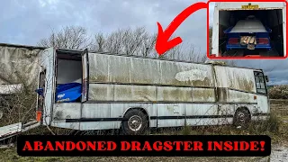 ABANDONED Dragster Inside A Coach! Top Fuel Funny Drag Car Found & I Got Caught URBEX *GONE WRONG*