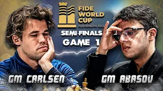 KAKAIBANG ALIEN variation ang ginamit sa OPENING! | Carlsen vs Abasov FIDE World Cup 2023 Semis G1