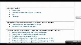 Lesson Plan With Examples Video