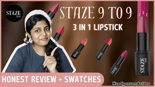 Staze 9 to 9 viral lipstick 💄| honest review | worth the hype? | #staze9to9 #3in1lipstick