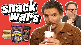 Pedro Pascal & Jon Favreau Compare American and Chilean Snacks | Snack Wars | @LADbible