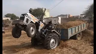 Eicher 333 tractor again stuck in the field