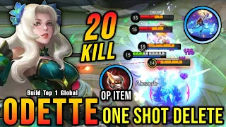 20 Kills!! Best Odette One Shot Build and Emblem!! - Build Top 1 Global Odette ~ MLBB