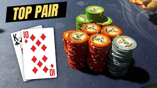TOP PAIR VS AN AGGRESSIVE OPPONENT ??? -  Kyle Fischl Poker Vlog Ep 185