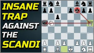 Brilliant Trap Against The Scandinavian!  64% Success Rate!