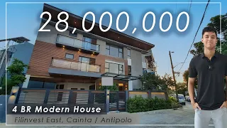 Modern 4 Bedroom House in Filinvest East Antipolo | 2 Car Port | Not Flooded | FULL TOUR