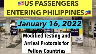 PHILIPPINES TRAVEL UPDATE | US PASSENGERS ENTERING PHILIPPINES STARTING JANUARY 16 | ARRIVAL GUIDE