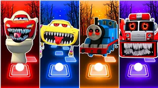 Skibidi Toilet Lighting McQueen vs McQueen Yellow Eater vs Thomas Train Exe vs Fire Truck Eater