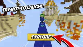 Try Not To Laugh Challenge in Bedwars!! (Blockman Go)