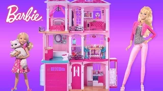 Barbie Dreamhouse 2015 Unboxing Assembly and Full House Tour | TheChildhoodLife