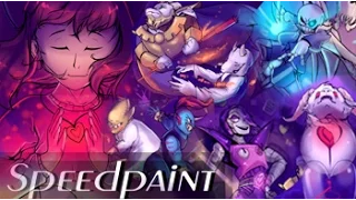 UNDERTALE SPEEDPAINT  (Undertale Anniversary speedpaint) - Collab with Crystal Kitty K