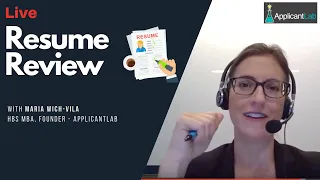 How to Craft a Standout Resume - Live Resume Review with Maria