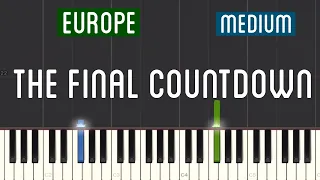 Europe - The Final Countdown Piano Tutorial | Medium