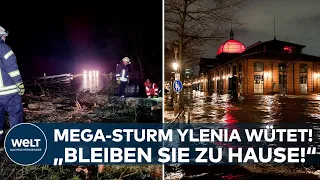 MEGA-STURM ÜBER DEUTSCHLAND: Tief Ylenia wütet - "Bleiben Sie zu Hause!" - Chaos bei der Bahn