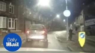 'World's slowest' police chase is caught on camera in Derbyshire