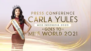 PRESS CONFERENCE CARLA YULES MISS INDONESIA 2020 GOES TO MISS WORLD 2021