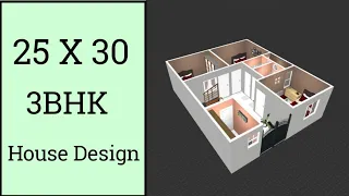 25 X 30 Home Plan ll 750 Sqft House Design ll 25 X 30 Ghar Ka Naksha ll 25 X 30 House Plan