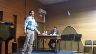 Recibiendo clase magistral con el maestro Francisco Araiza