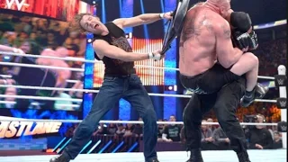 Dean Ambrose interrupts Brock Lesnar & Paul Heyman to pick some Mania essential Brock lesner attacks