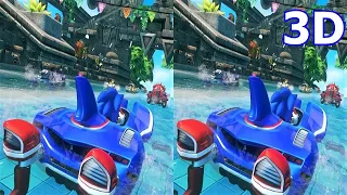 Sonic Racing 3D video 2 SBS VR box google cardboard