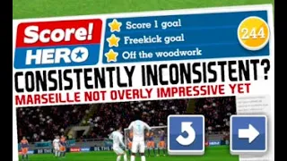 Score Hero Level 244 (3 Stars) Walkthrough - Olympique de Marseille vs Montpellier