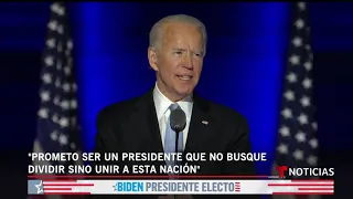 Joe Biden, Presidente Electo de Estados Unidos, le Habla a la Nación.