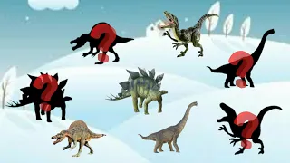 CUTE ANIMALS Dinosaur, Tyrannosaurus Rex, Stegosaurus 귀여운 동물 공룡, 티라노사우루스 렉스, 스테고사우르스 #114