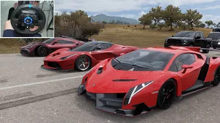 Lamborghini Veneno - Forza Horizon 5 Logitech G923 - Gameplay 4K