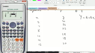 using calculator to find regression equation