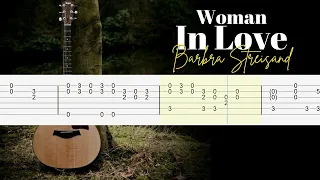 Woman In Love Barbra Streisand Fingerstyle Guitar Tutorial TAB