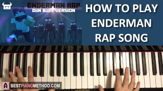 Minecraft - Enderman Rap Song - Dan Bull and Rockit Gaming (Piano Tutorial Lesson)