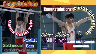 Carlos Edriel Yulo’s Gold and Silver - medal winning Performances 32nd SEA Games Phnom Penh Cambodia