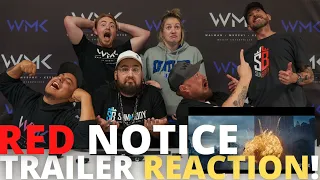 RED NOTICE | Official Trailer Reaction | New NETFLIX Movie -  WMK Reacts