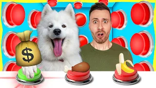 100 MYSTERY BUTTONS & Paco de Hond drukt ze in! *Challenge*