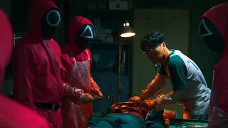 The people in red from Squid Game with the help of a player sell the organs of dead people