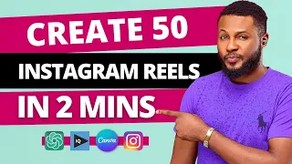 How to Create 50 Instagram Reel Videos in 2 mins using VidiQ, ChatGPT and Canva