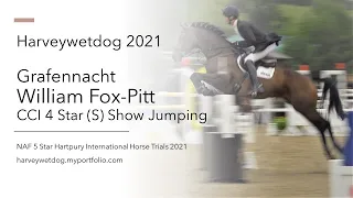 William Fox-Pitt and Grafennacht Show Jumping; NAF 5 Star International Hartpury Horse Trials 2021