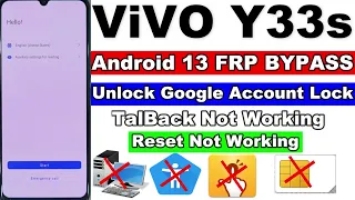 ViVO Y33s FRP Bypass Android 13 Without Pc | Vivo Y33s FRP UNLOCK 100% Working 2023 Latest Method