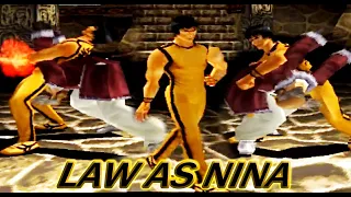 [TAS] Law With Nina's Moves Gameplay - Tekken 3 (Arcade Version) (Requested)
