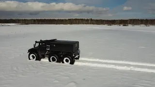 Опытно-экспериментальный вездеход КРЕЧЕТ на колесе 1600