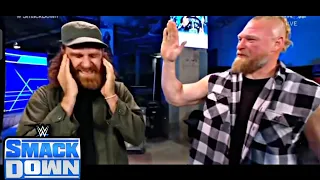 Brock Lesnar Meet Sami Zayn Backstage After Promo | wwe Smackdown 3/12/2021 |