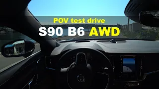 2021 Volvo S90 B6 AWD Inscription POV test drive