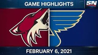NHL Highlights | Coyotes vs. Blues – Feb. 6, 2021