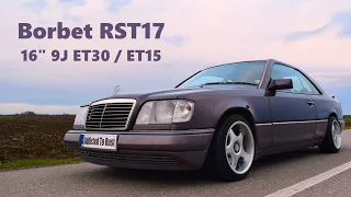 Borbet RST17 16" wheels on Mercedes w124 Coupe