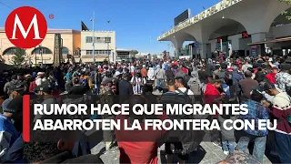 Cientos de migrantes se concentran en puente de Ciudad Juárez