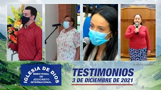 Testimonios 3 de diciembre de 2021 - Iglesia de Dios Ministerial de Jesucristo Internacional