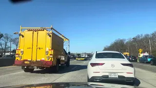 Driving through sunrise expressway New York